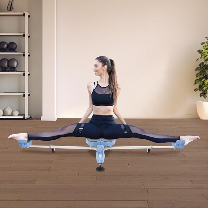 Leg Stretcher Split Machine, 330LBS Heavy Duty Leg Stretcher for Dancer, Gymnastics Yoga Leg Trainer for Flexibility Stretching Equipment, 180 Degrees Leg Split Machine (Blue)