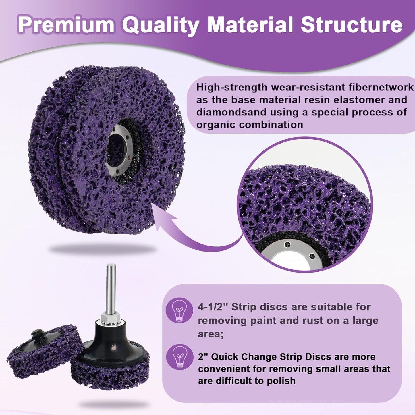 21 Pack Paint Strip Discs for Angle Grinder, 4-1/2'' x 7/8'' & 2" Rust Remover Wheel, Comprehensive Paint Stripper Disc Kit for Cleaning and Removing Paint, Welds, Oxidation