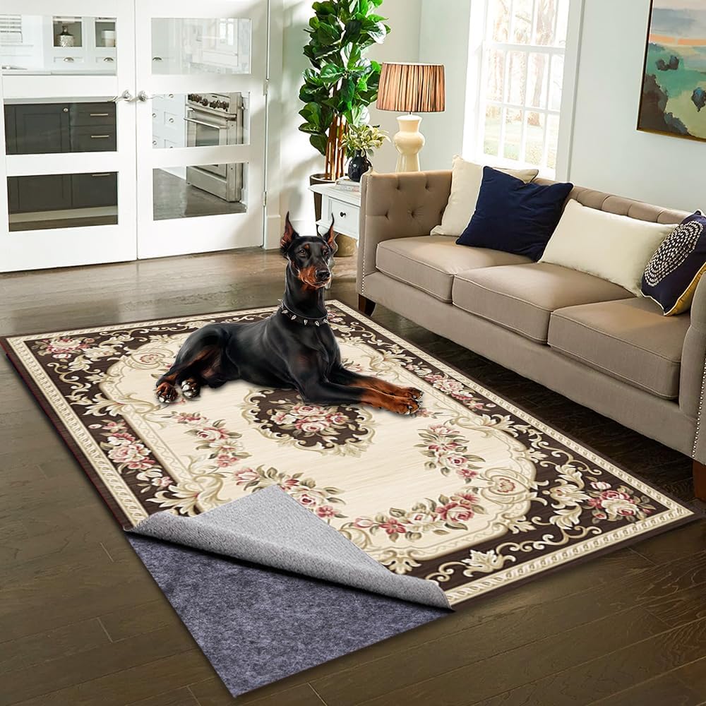 100% Waterproof Non-Slip 1/4” Extra Thick 5x7 ft Rug Pad for Large Area Rugs Durable Felt Floor Protection pad for All Floors, Suitable for Cutting. Rug Pads Keep Rugs in Place and Provide Cushioning