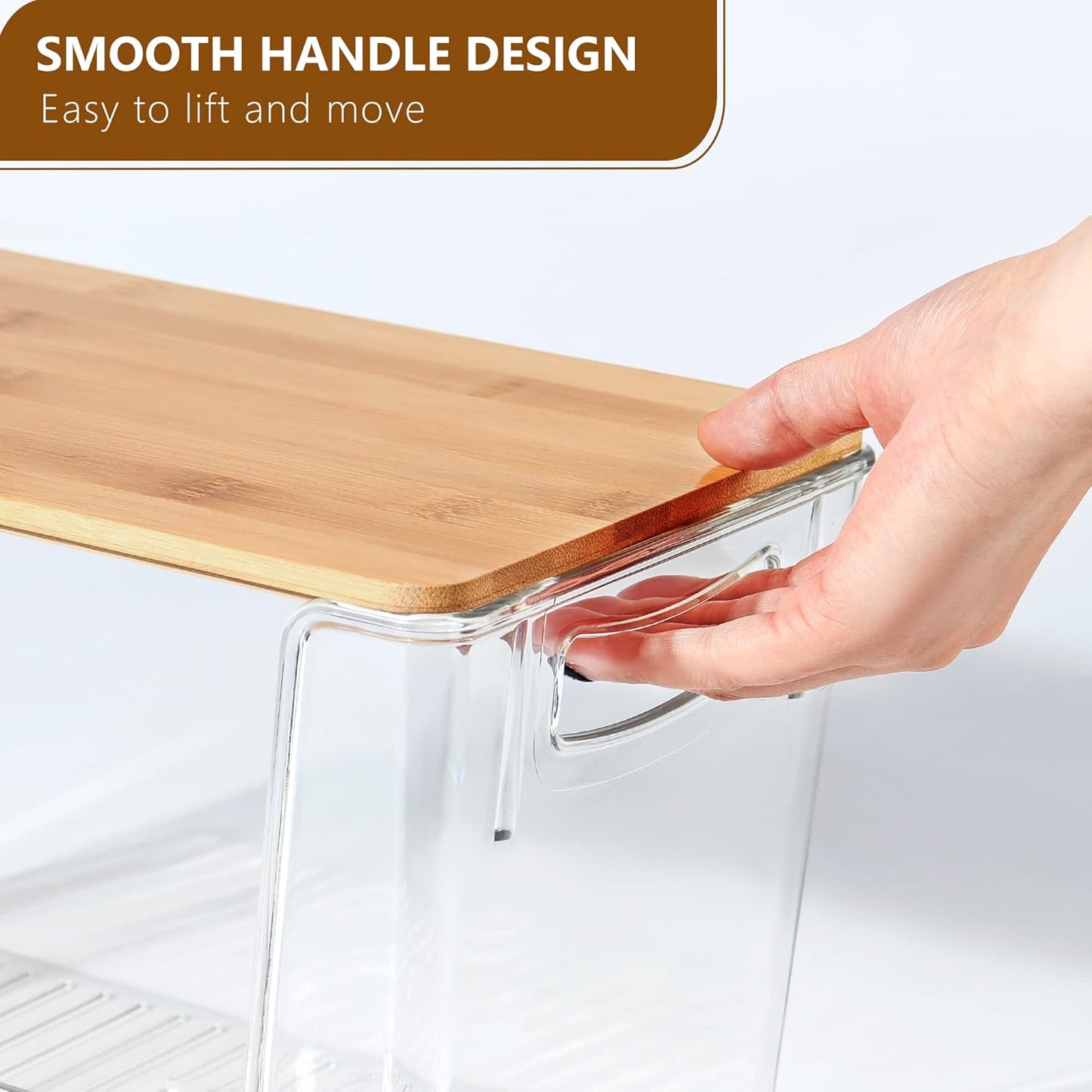 2 Pack Trash Bag Holder Dispenser, Extra Large Garbage Bags Holder, Stackable Trash Bag Holder with Bamboo Top for Laundry Room & Under Sink