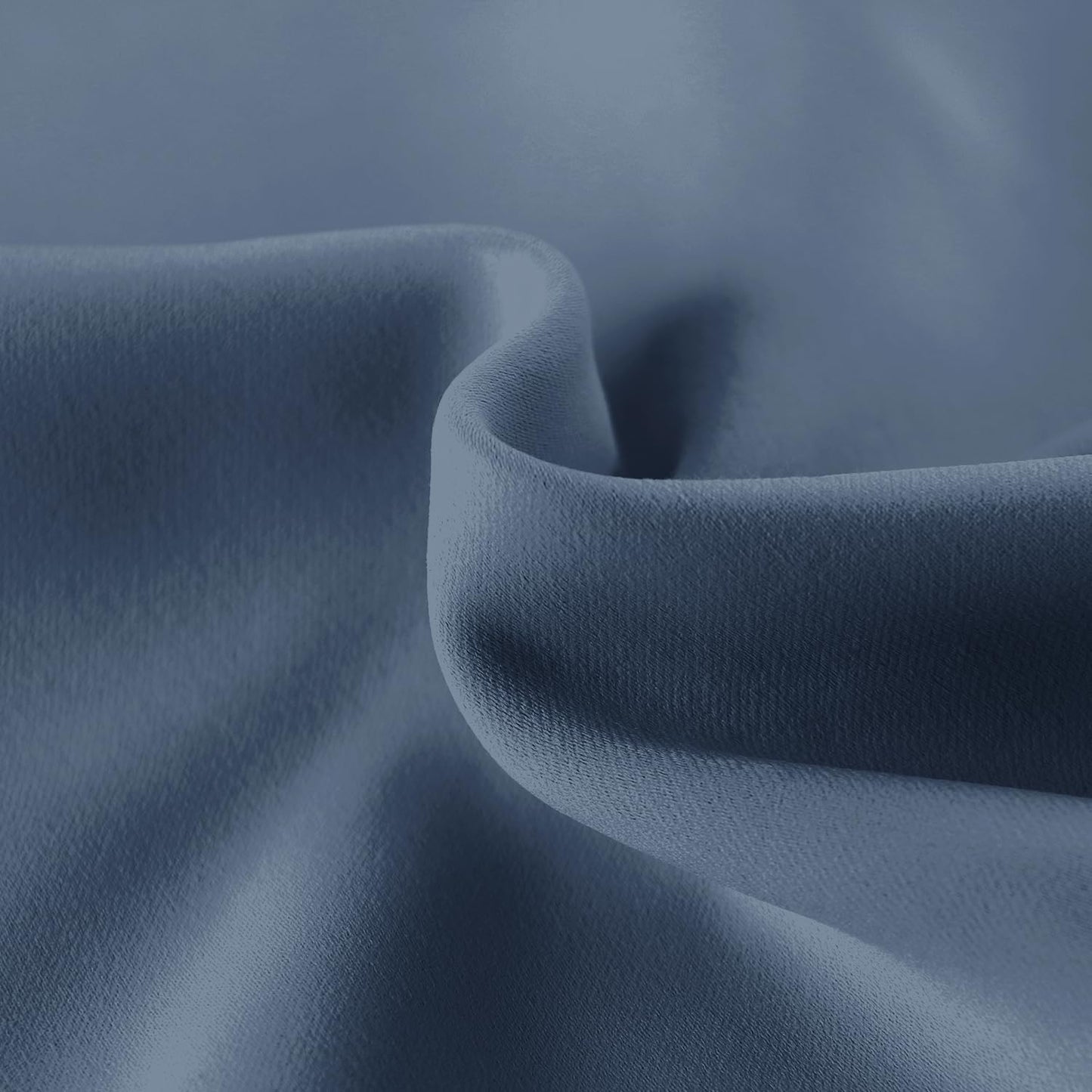 DWCN French Door Curtains – Rod Pocket Thermal Blackout Curtain for Doors with Glass Window, Kitchen and Patio Doors for Privacy, 25 X 72 Inches Long, 1 Curtain Panel with Tieback,Dusty Blue