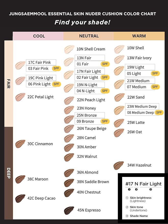 [JUNGSAEMMOOL OFFICIAL] Essential Skin Nuder Cushion (09 Bronze) | Refill Included | Natural Finish | SPF50 Broad Spectrum | Makeup Artist Brand