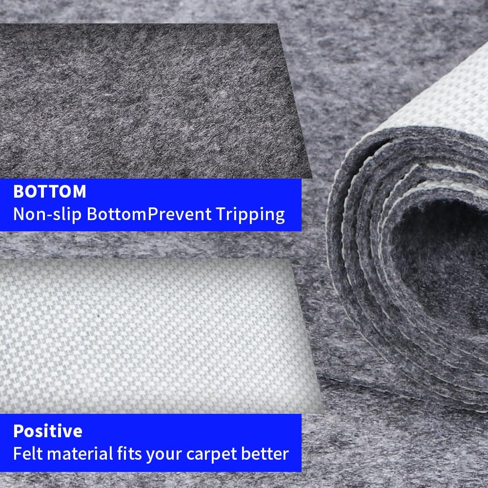 100% Waterproof Non-Slip 1/4” Extra Thick 4x6 ft Rug Pad for Large Area Rugs Durable Felt Floor Protection pad for All Floors, Suitable for Cutting. Rug Pads Keep Rugs in Place and Provide Cushioning