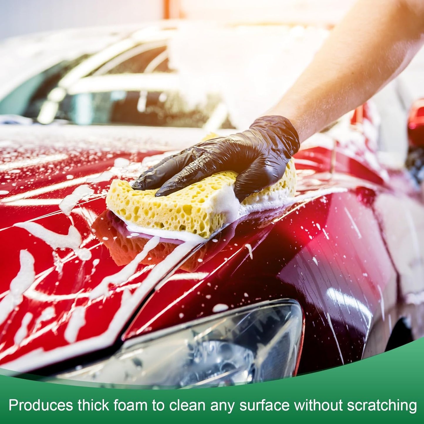 6-Set Kitchen Sponges, Condense Eco Cellulose Non-Scratch Scrub Heavy Sponge for Kitchen/Household/Bathroom, Clean Tough Messes Dish Scrubber [Multicolor]