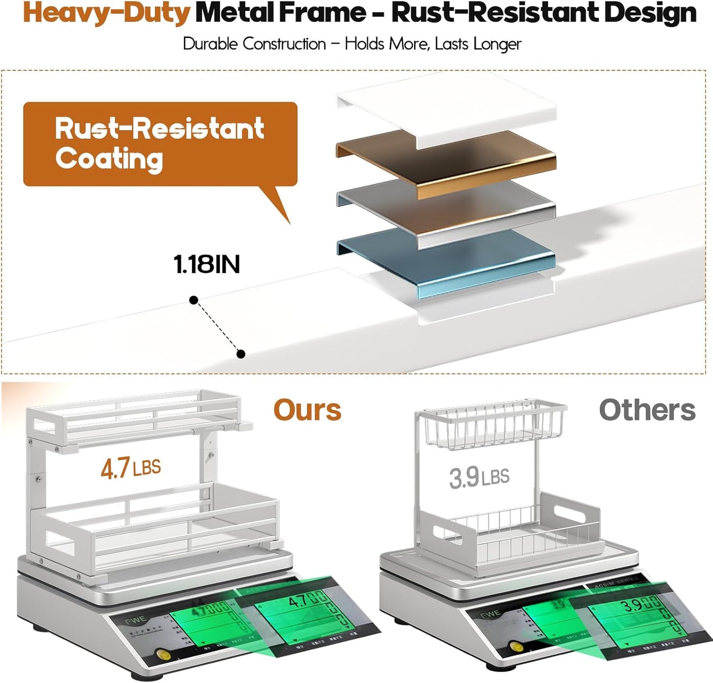 2-Pack 17"Deep Under Sink Organizer And Storage, 2-Tier L-Shaped Pull Out Cabinet Organizer with Upgraded Slide Rails, Height Adjustable Drawers for Kitchen&Bathroom, Extra-Large Storage Shelves–Gray