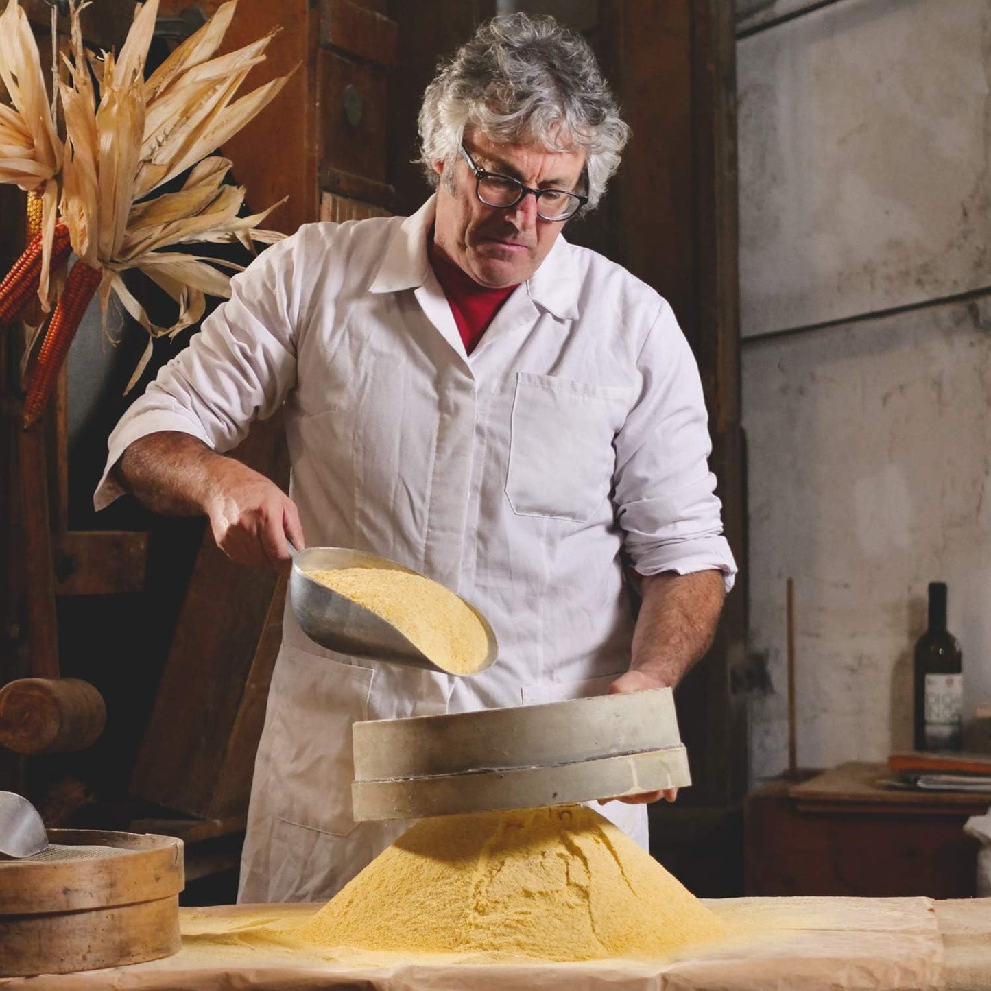 Cast Aluminum Utility Scoop - 58 oz. - Round Bottom, ice scoop For Multi-Purpose Use, With Finger Groove Handle (58 oz.)