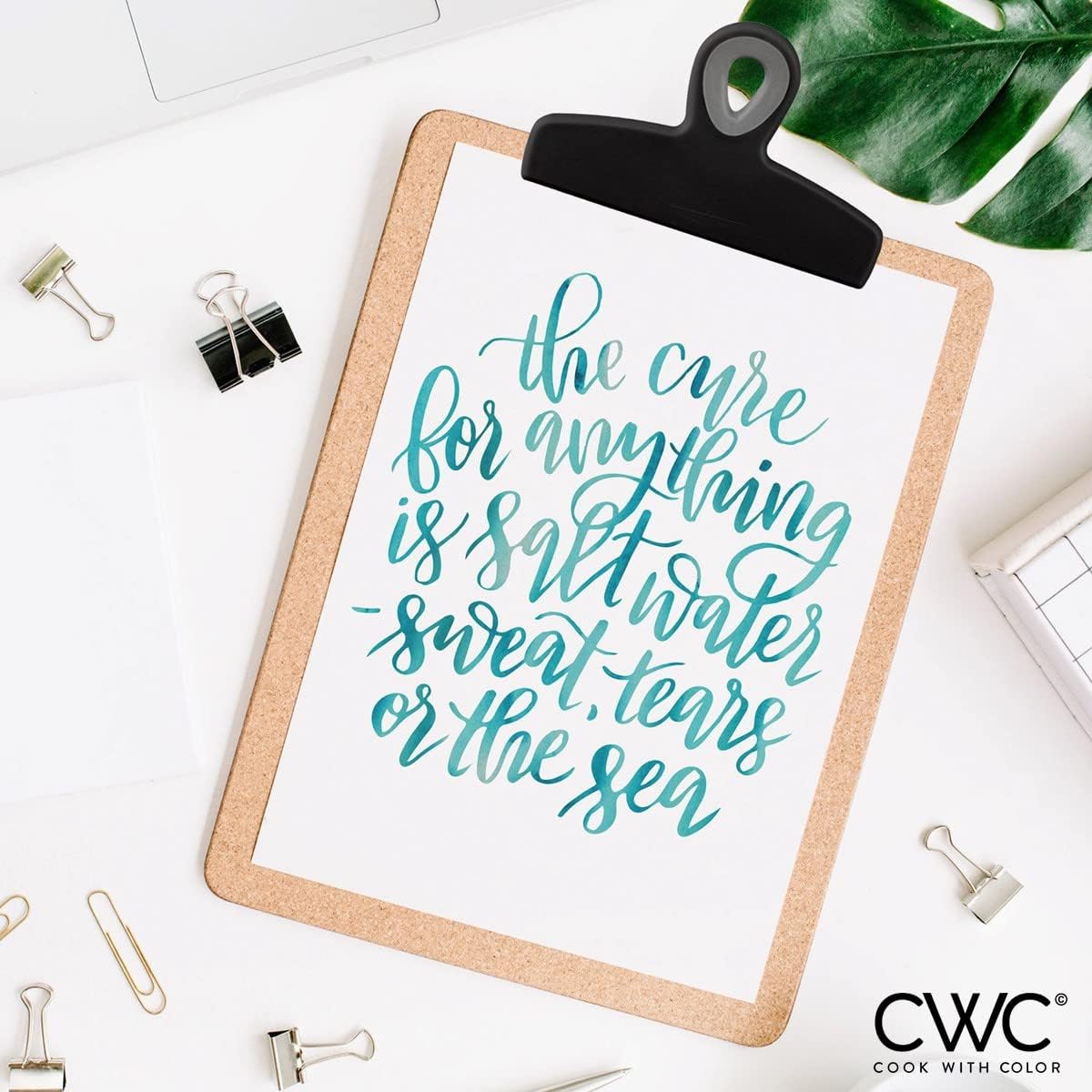 COOK WITH COLOR Bag Clips - Heavy Duty Chip Clip and Refrigerator Magnet Clips for Food Storage with Air Tight Seal Grip, Black, Pack of 4 Large Clips