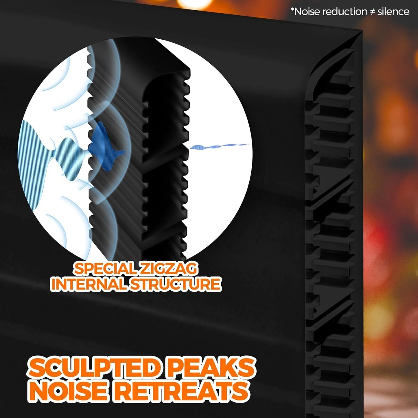 Holikme Door Draft Stopper Under Door Draft Blocker Insulator Doors Sweep Weather Stripping Noise Stopper Strong Adhesive, Black