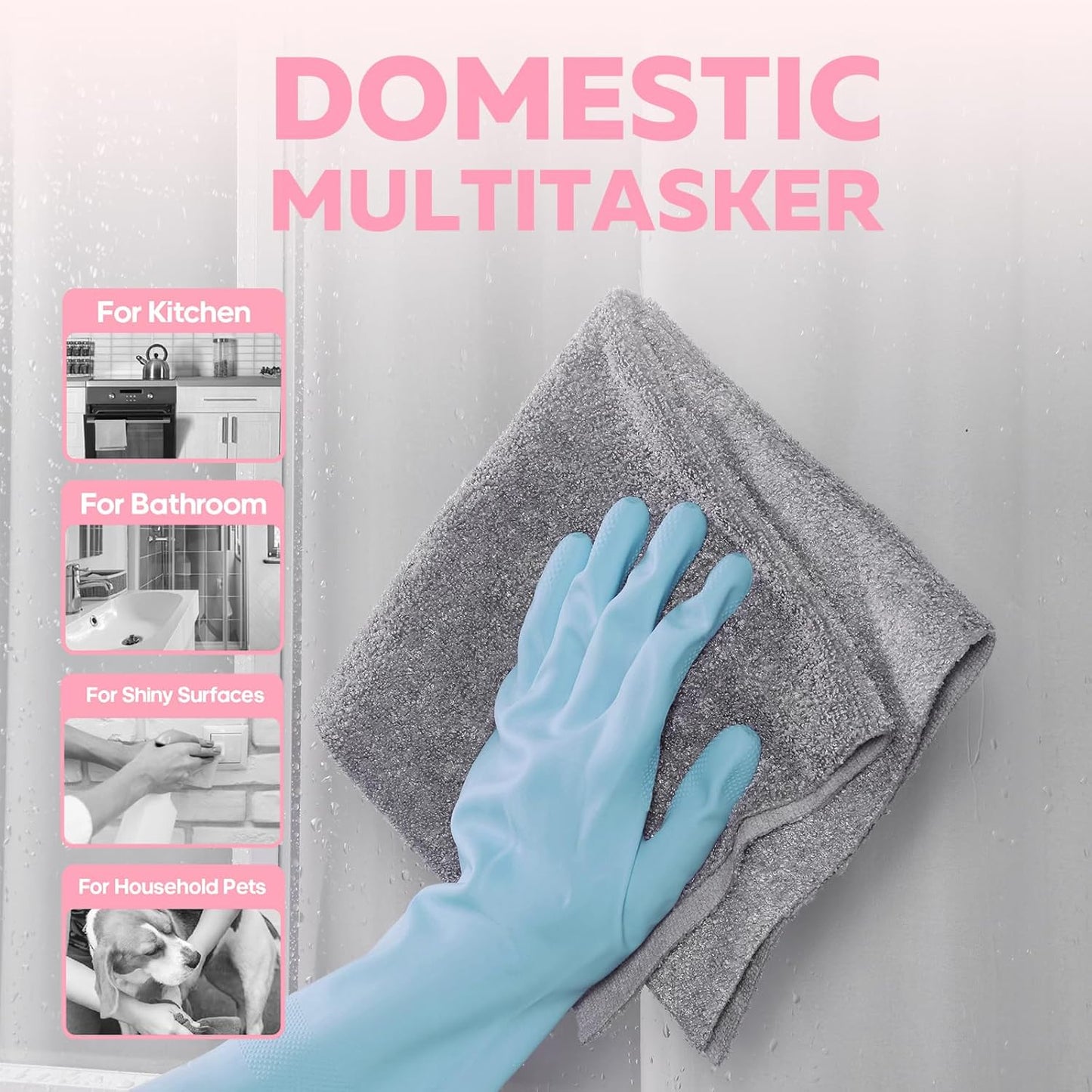 Fantasticlean XL Tear-Away Microfiber Cleaning Cloth Roll, 16'' by 16''- 36 Sheets, Thick & Large Detailing Towels, Ultra Absorbent, Lint-Free Reusable Wipes for Home, Car or Outdoor (Glossy Grey)