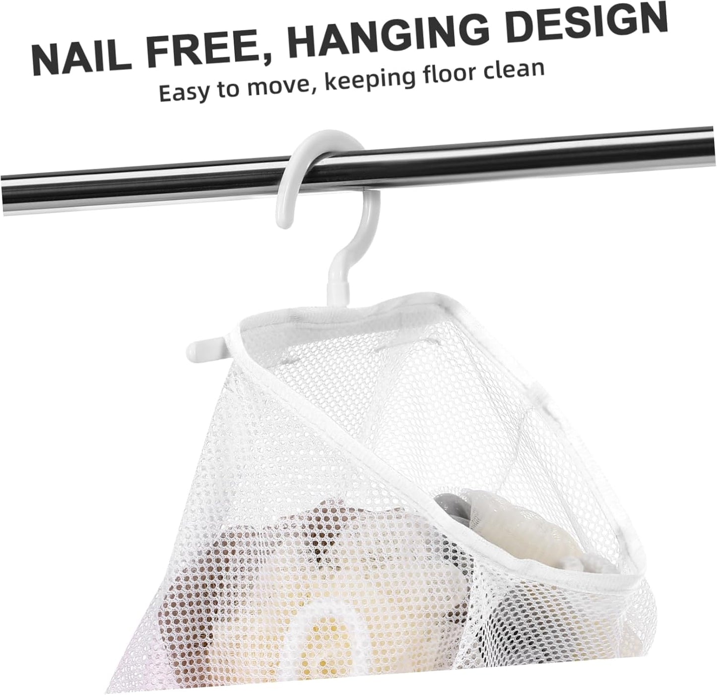 Cabilock 3pcs Mesh Hanging Bag Travel Underwear Organizer Bag Hand Inserts Organizer Undergarment Laundry Laundry Hamper Clothes Peg Hanging Groceries s Vegetable Pouch Pp