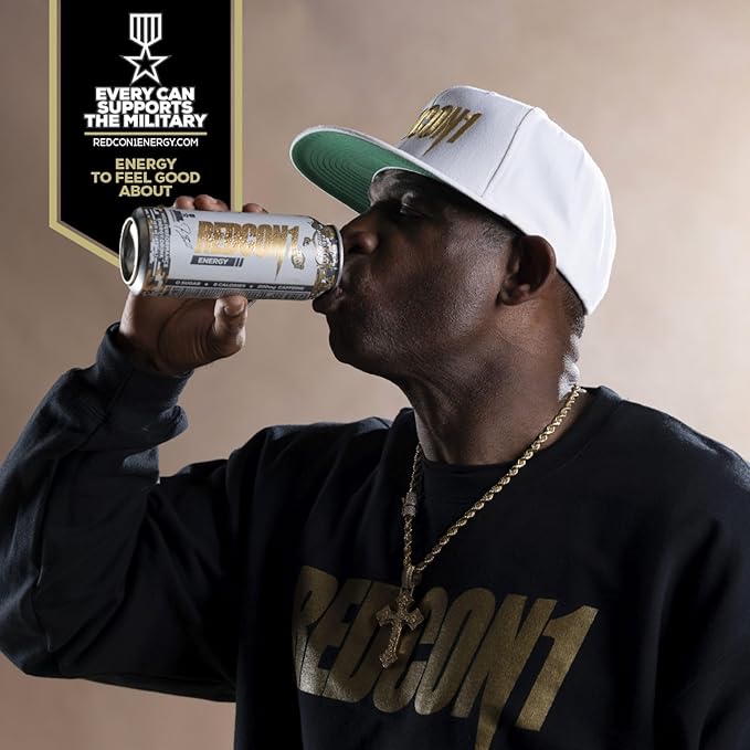 REDCON1 Energy Drink - 200mg Caffeine Drink with L-Carnitine & Taurine - High Performance Energy Drinks with Nootropics - Prime Time Punch (12 Count)