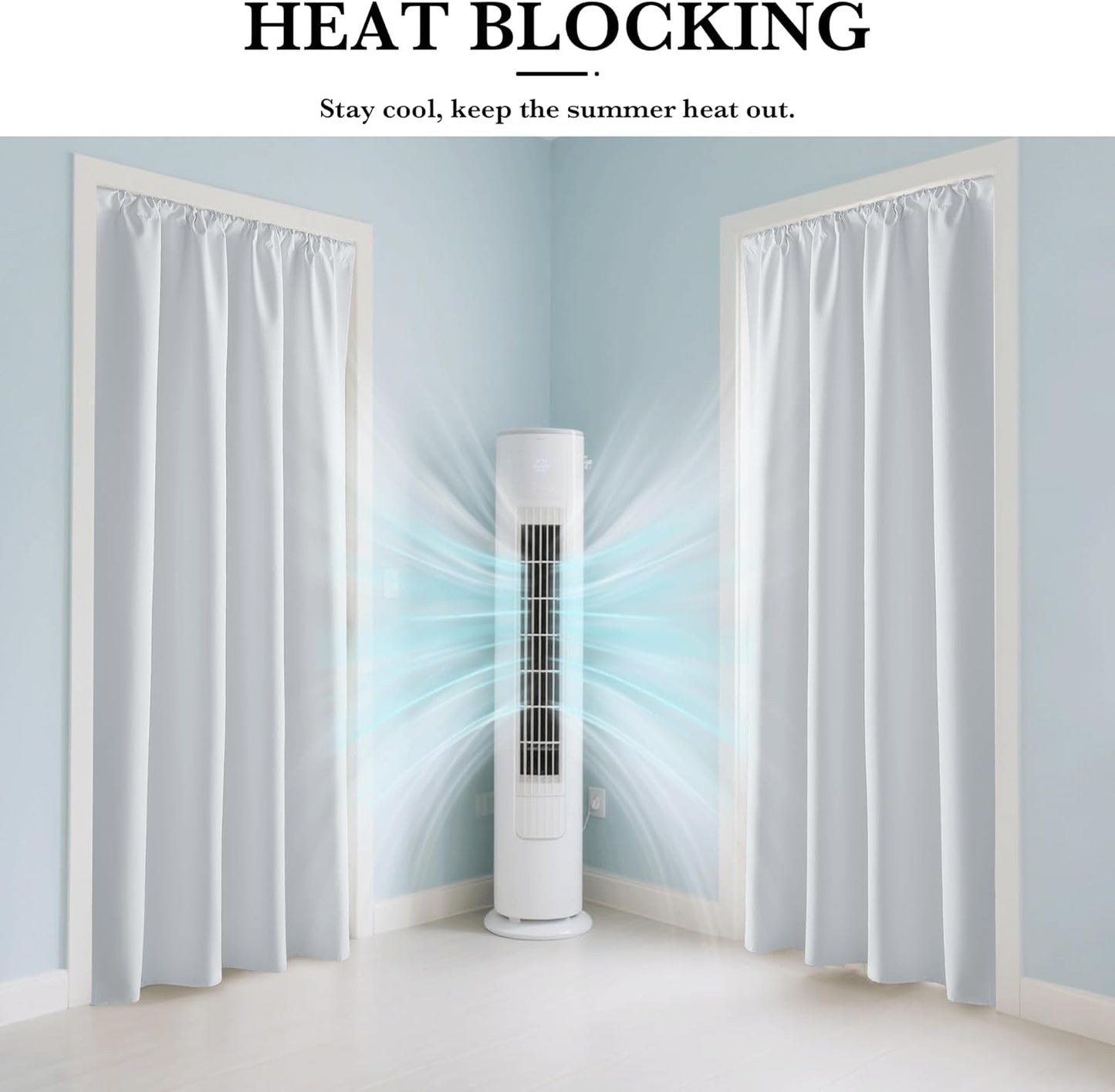 RYB HOME White Short Blackout for Small Window 45 inches Length, Thermal Insulated 100% Blackout Noise Reducing Window Shades for Bedroom Office, 42 inches Wide by 45 inches Long