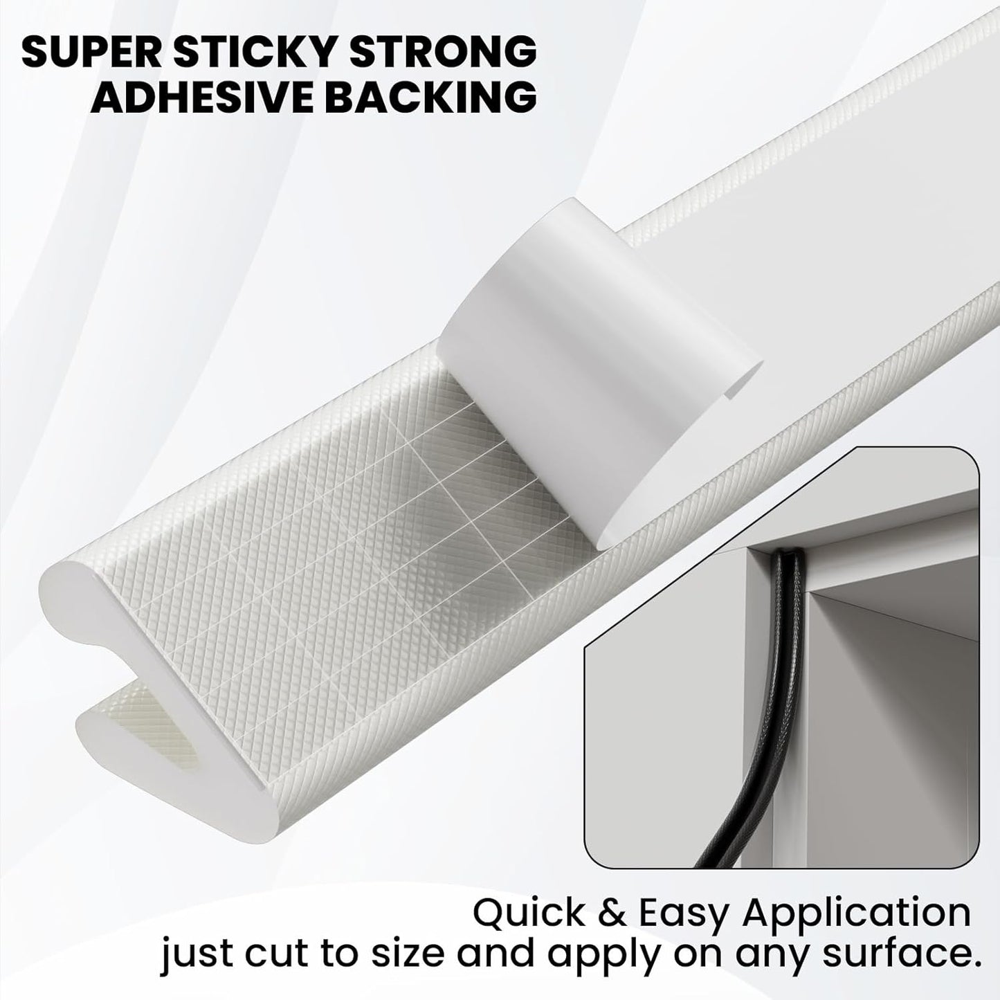 V Shape Foam Weather Stripping Door Frame Seal Strip 2Pcs×26FT White, Draft Stopper, Insulation Winter, Weatherstripping, Gap Sealing, Soundproofing, Self-Adhesive Used for Exterior Front Door Side