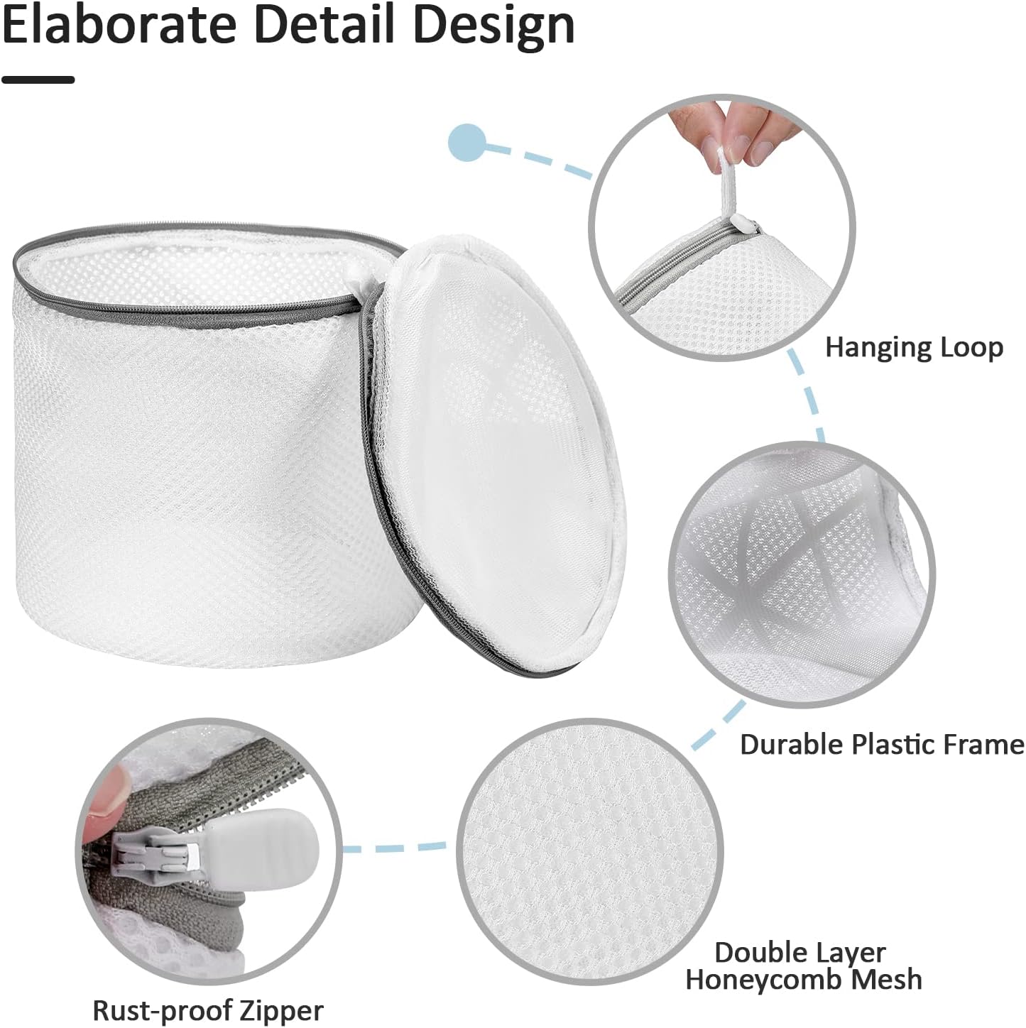 GOGOODA Laundry Mesh Bag Bra Wash Bag for Lingerie, Underwear, Delicates (3 Set)