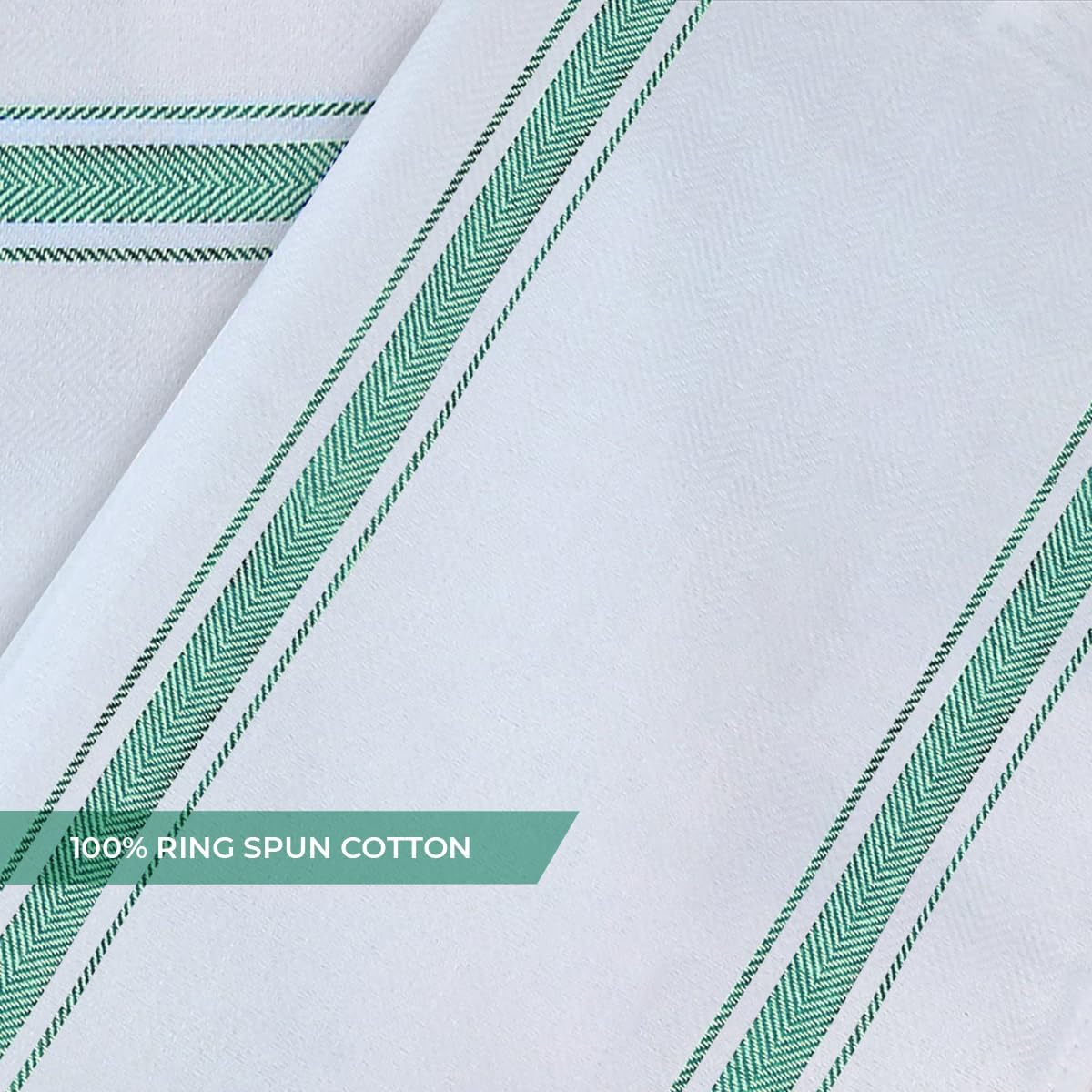 Dish Towels Set (Value Pack of 30) Size 15x25 Inch, 100% Cotton Soft & Absorbent Linen Kitchen Towels, Tea Towels, Reusable Cleaning Cloths for Household Cleaning (Green)