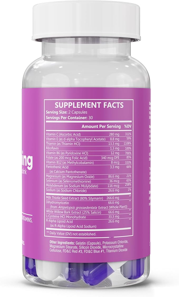 Good Morning Hangover Pills [3-Pack Kit] | Drinking Relief + Liver Support with Milk Thistle + DHM. Prevent Dehydration with Electrolytes for Better Mornings.