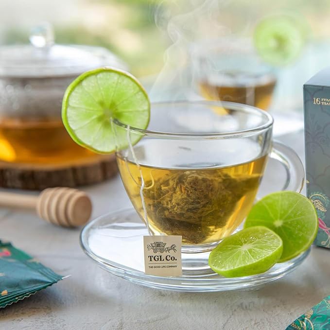 TGL Co. Lemon Detox Tea (16 Green Tea Bags) | Lemon Tea Keeps Hydrated | Sip it Hot or Iced