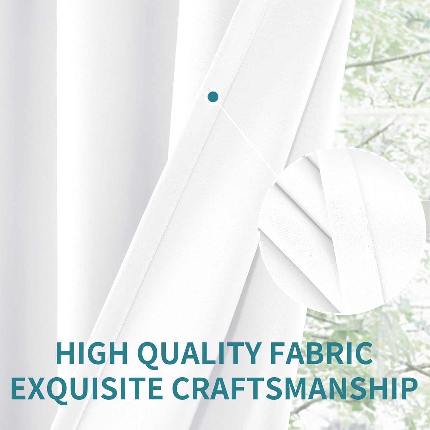 BGment Short White Curtains 36 Inches Length - Rod Pocket 42 Inch Width Privacy Window Treatments Drapes for Kitchen Cafe Bathroom, 2 Panels, 42 x 36 Inch