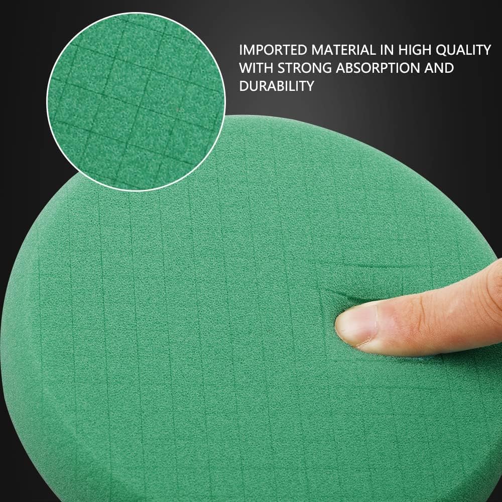 Green Heavy Cut Pad, Buffing Polishing Pads, SPTA 1Pc 3.5 Inch Face for 3 Inch 80mm Backing Plate Compound Buffing Sponge Pads for Car Buffer Polisher Compounding, Polishing and Waxing -FPTSS3G