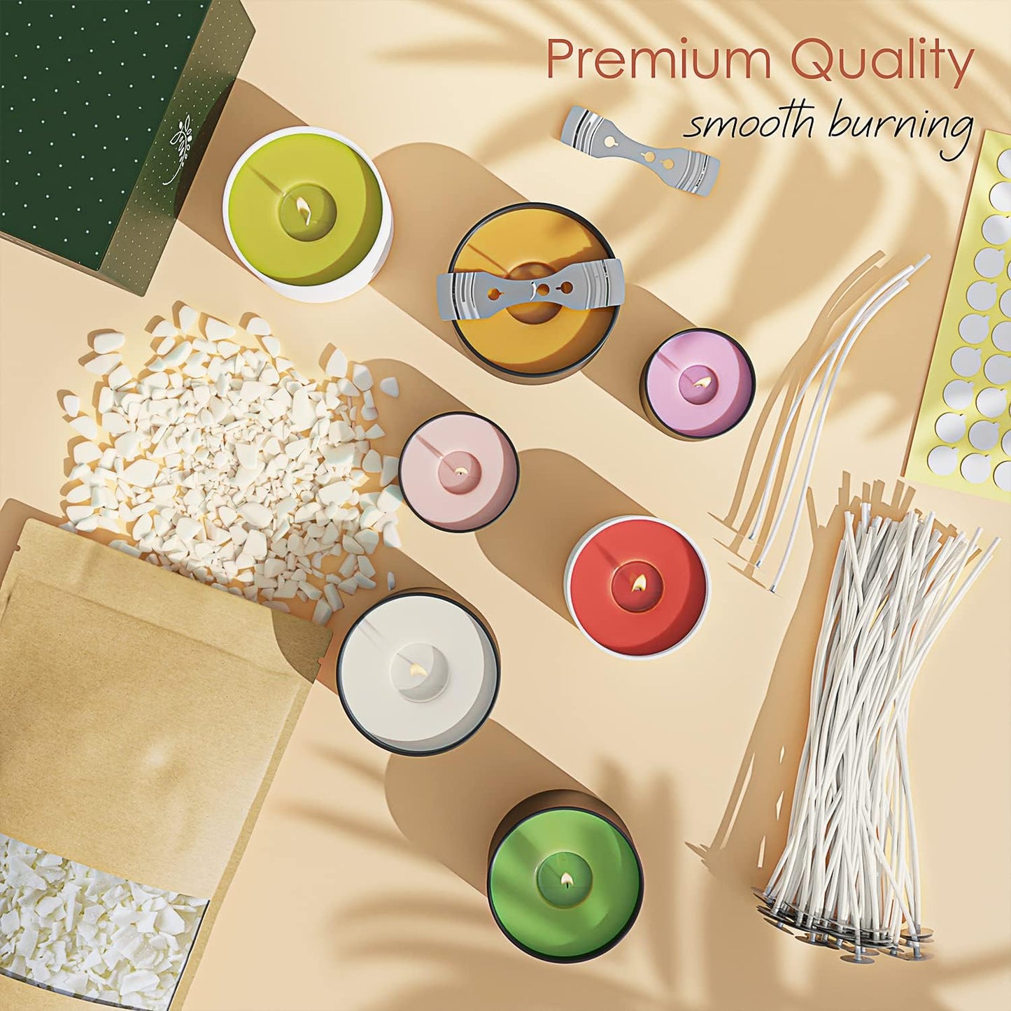 Hearth & Harbor Organic Soy Candle Wax for Candle Making, 45 lbs Natural Candles Making Supplies, Beeswax-Free, Paraffin-Free, Pure Soy Wax Flakes Perfect for Candles, Tealights and Melts