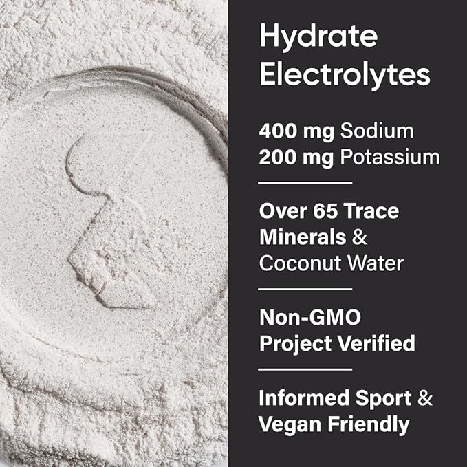 Sports Research® Hydrate Electrolytes Powder Packets - Sugar-Free & Naturally Flavored with Vitamins, Minerals, and Coconut Water - Supports Hydration - 16 Packets - Raspberry Lemonade