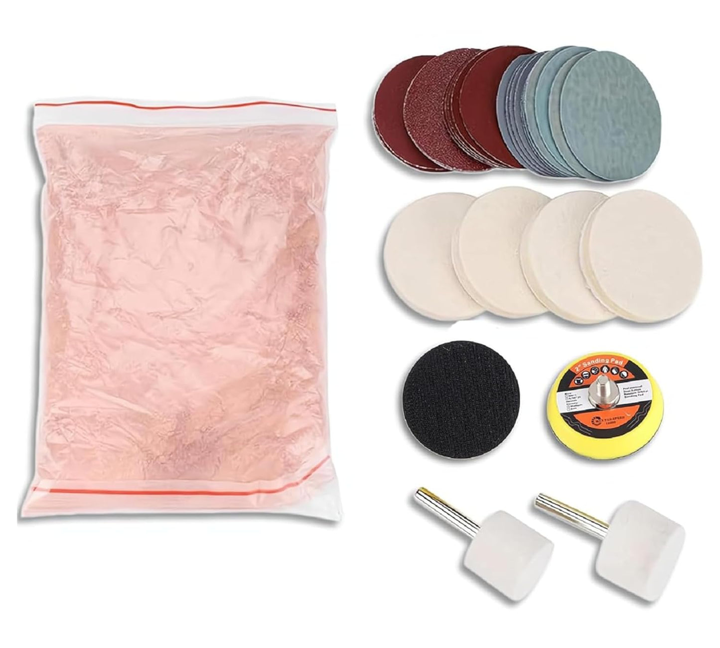 Windshield Scratch Remover Set Glass Polishing Kit Abrasive Discs Polish Pads for Any Windscreen Rear or Side Windows