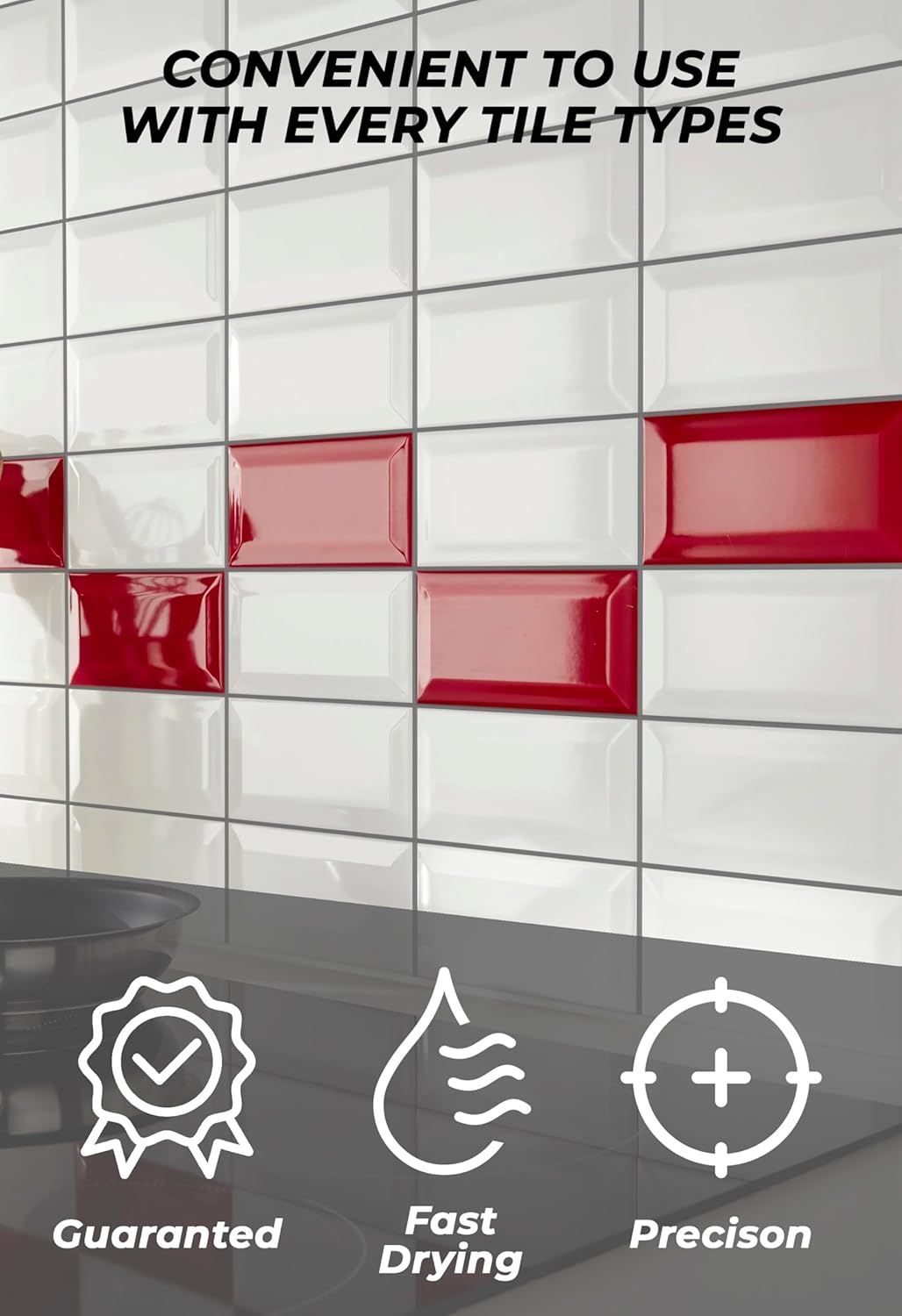 Tile Grout Repair, Grey 8.8 oz/250gr. Fast Drying Grout Repair Kit, Grout Filler Tube Repair Kit, Tile Grout Paint, Grout Sealer Restore and Renew Bathroom Floor, Tile Gaps Joints Lines, Nozzle Cutted