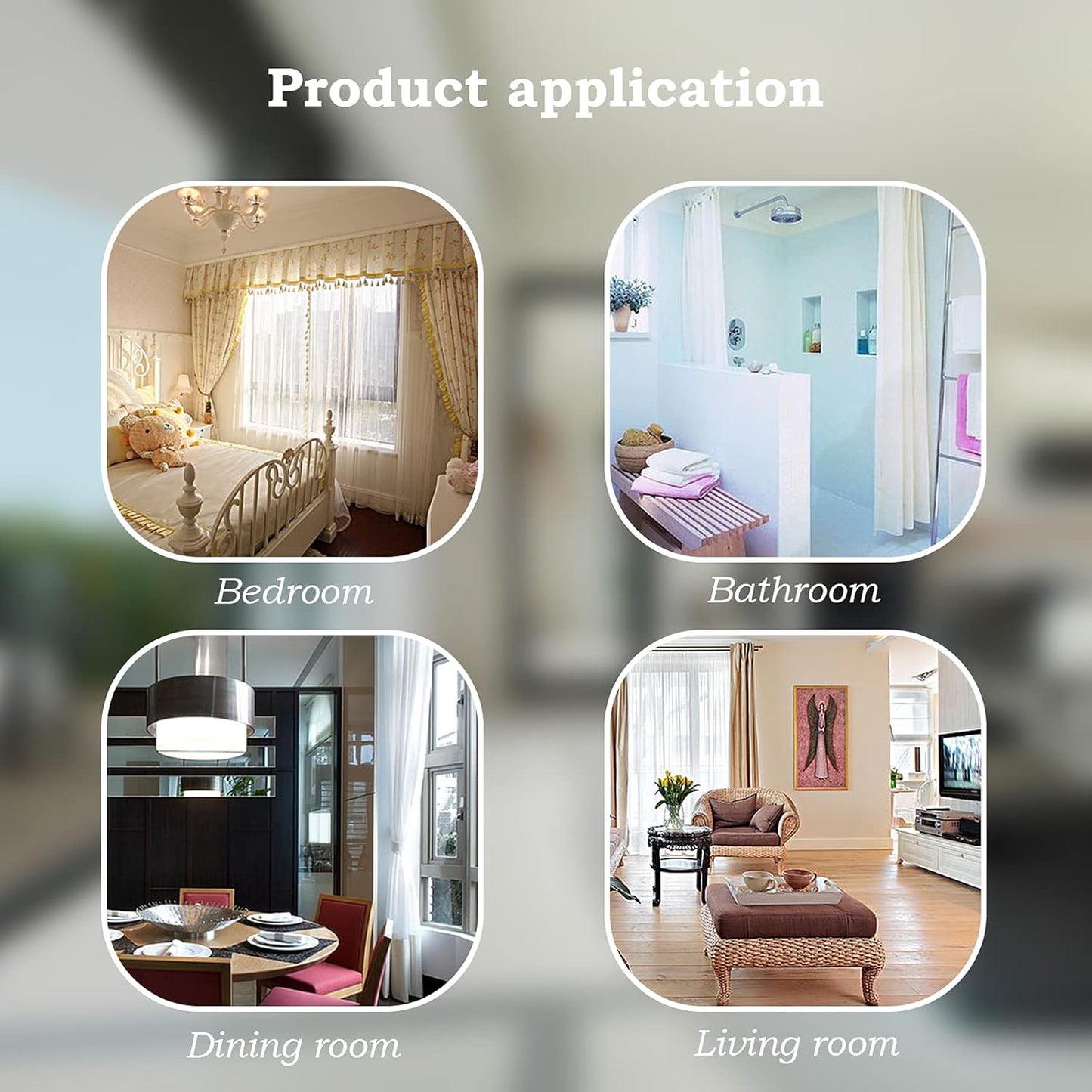 Hion Magnetic Curtain Tiebacks White 2pcs, Curtain Tiebacks Buckles Holdbacks Holders Hooks Clip for Home Bedroom Office Decorative Curtain