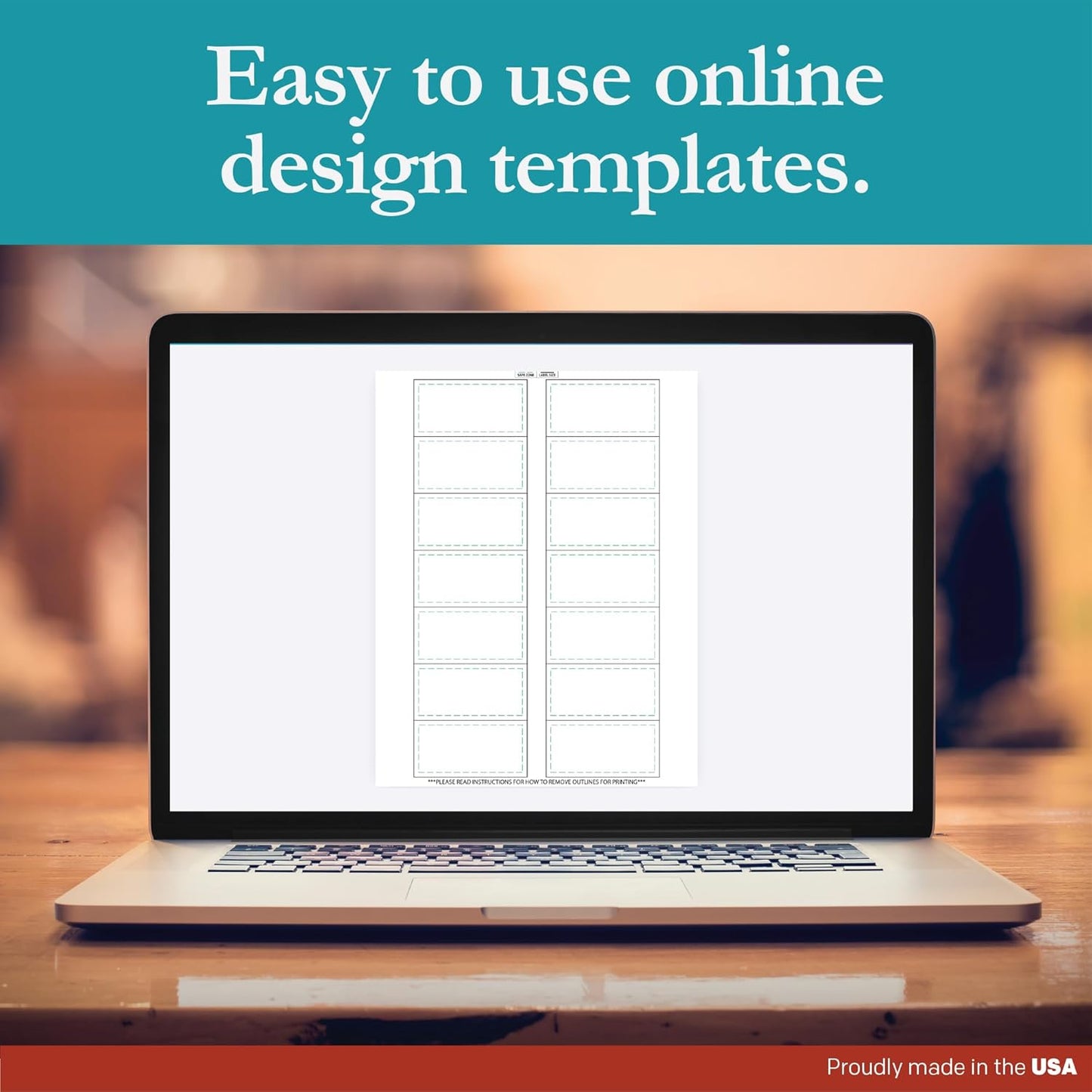 Premium Label Supply White Sticker Bottle Labels – 3" x 1.5" – Laser/Inkjet Compatible – (14 per Sheet), 100 Sheets – 1400 Total Adhesive Labels