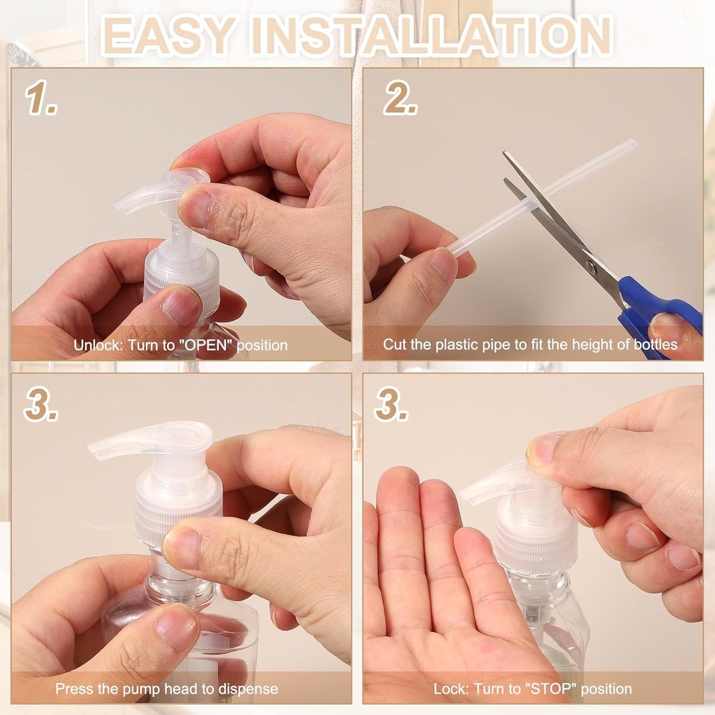 uxcell 16 Pcs Soap Dispenser Pump Heads Soap Dispensers Top Pumps Replacement Switch Pumphead for Standard 24/419 Neck Size Lotion Shampoo Bottle, Black