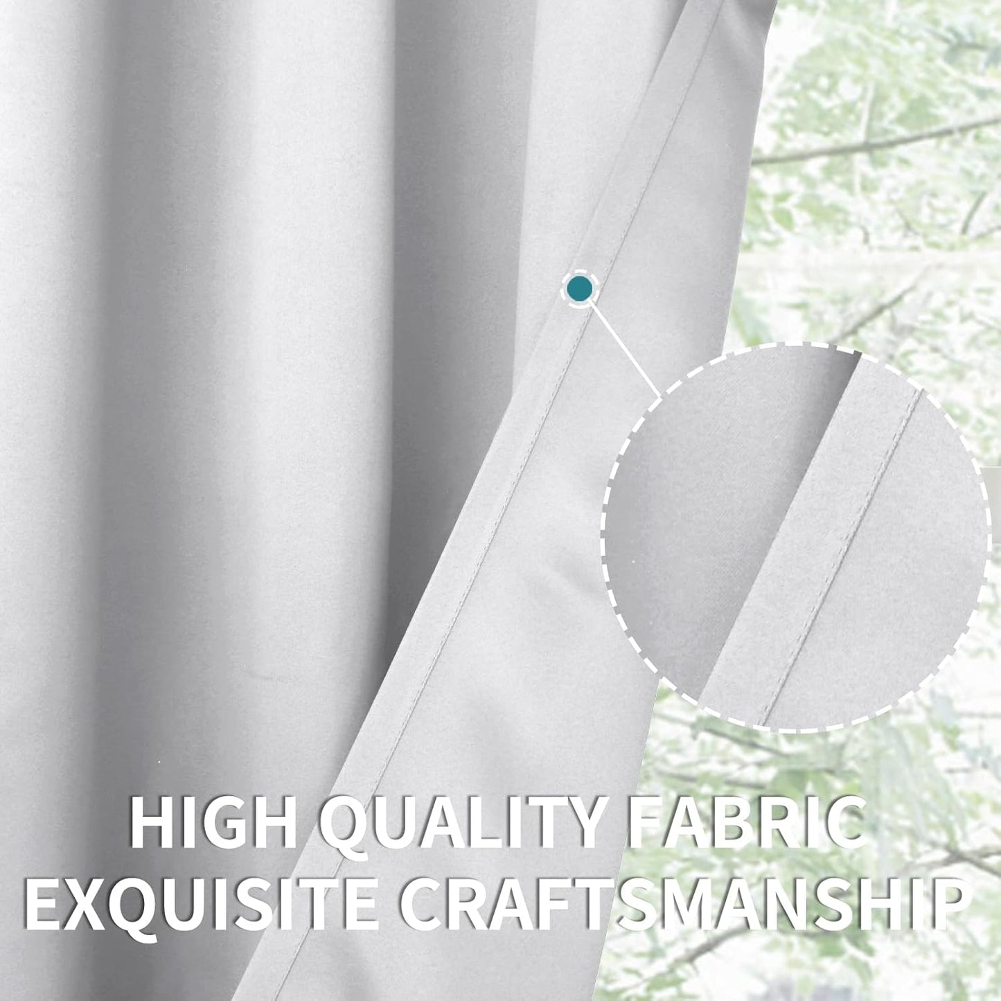 BGment Small Curtains Half Window for Kitchen Bathroom - Rod Pocket 36 Inches Length Drapes Privacy for Basement Cafe Nursery Camper Room Darkening, Greyish White, 2 Panels, 29 x 36 Inch