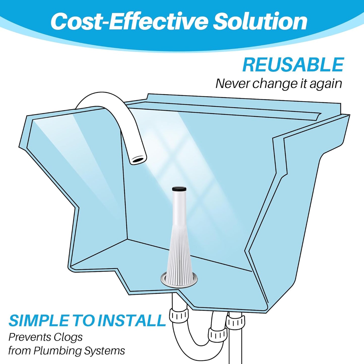 Feekoon 2 Pack Lint Trap for Washing Machine Utility Tub and Sink Drains, Laundry Lint Catcher with Rubber Plugs, Hair Catcher, Compatible with 1. 5''and 1. 75'' Drain to Prevent Clogs in Plumbing