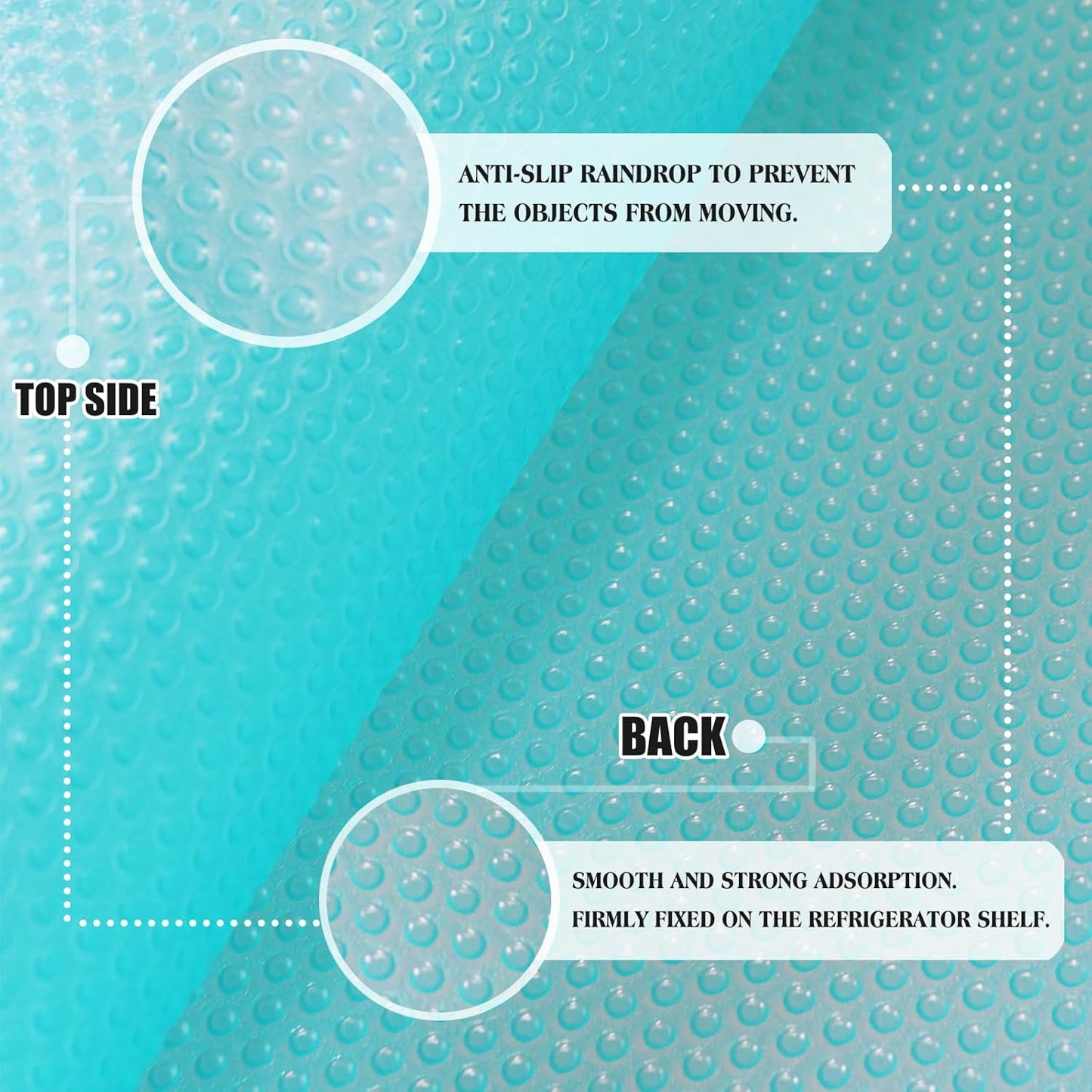 20Pcs Refrigerator Liners, Washable Fridge Liner Shelf Mats Refrigerator Pads for Cupboard Cabinet Drawer Home Kitchen Accessories Organization (Blue)