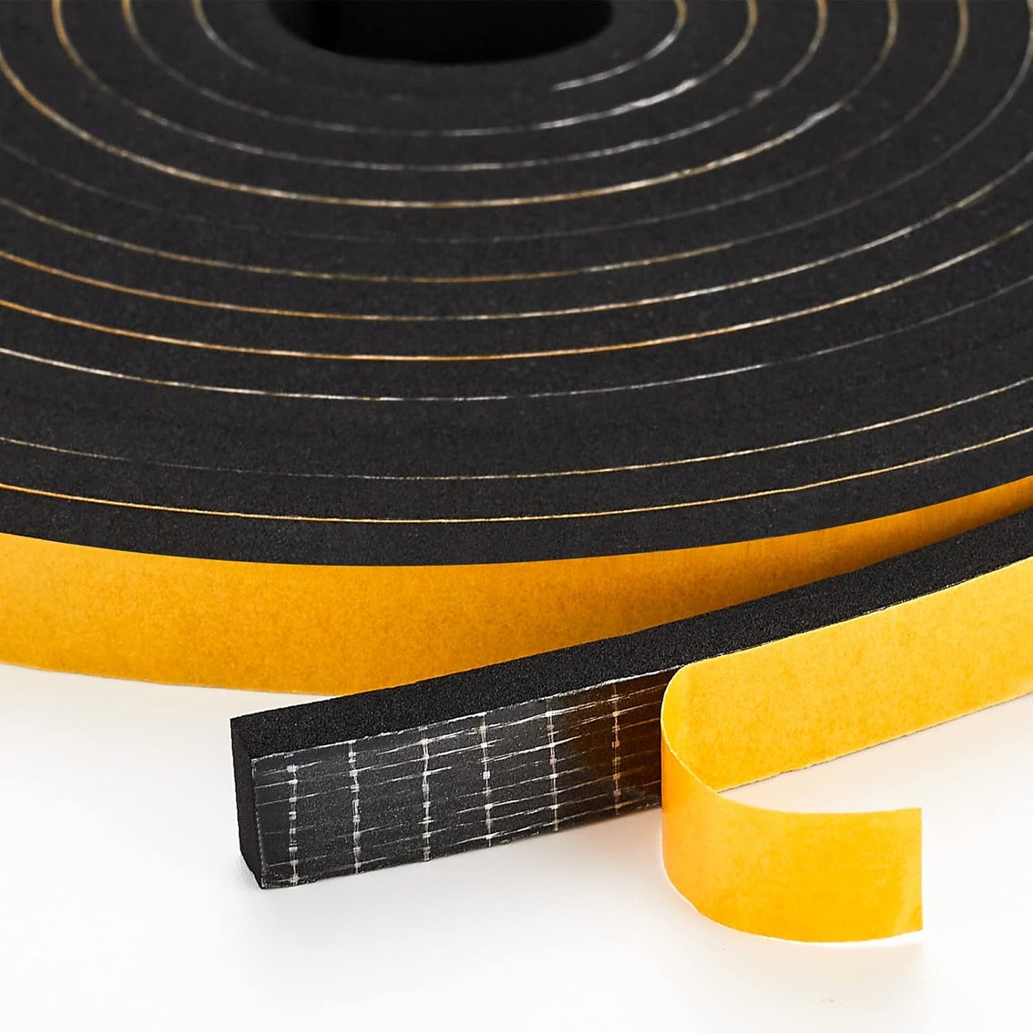 33 Feet Weather Stripping Door Seal, 2" Wide X 1/8" Thick Door Seal Strip High Density Foam Tape Adhesive Strip for Door Soundproofing,Window Insulation (2" x 1/8" x 33FT,Black)