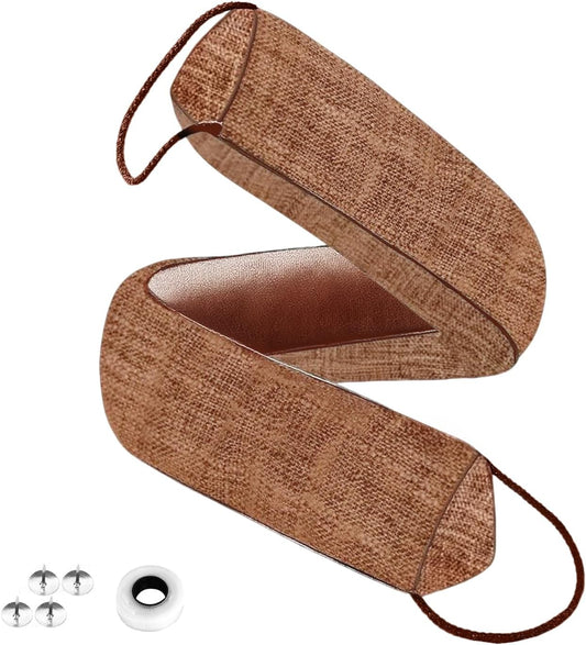 QUOLIX Triangle Under Door Draft Stopper Bottom Door Gap Filler & Seal Windproof Coating Cover Fits 30” to 36” Door Block Noise, Sound, Hot Air, Light, Bugs Easy Install Draft Blocker (36inch-Brown)