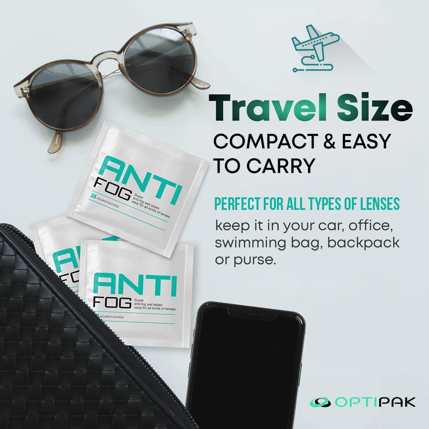 Anti Fog Wipes for Glasses, Binoculars, Face Shields, Ski Masks or Swim Goggles | Pre-Moistened Cleaning Antifog Lens Wipes for Eyeglasses and Defogger for Glasses (350 Count)