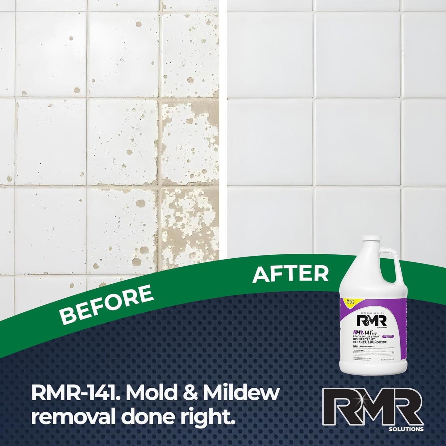 RMR-141 EPA Registered Mold and Mildew Killer, Eliminates Odors, Removes Mold, Mildew, Bacteria, and Viruses, 1 Gallon Bottle