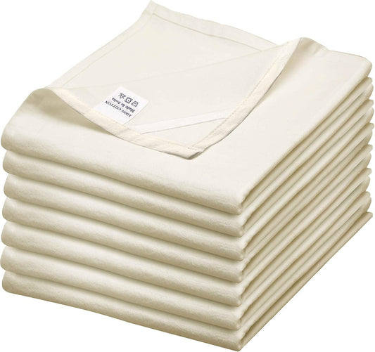 WHITEWRAP Flour Sack Towels| Tea Towel for Crafts| Kitchen Dish Cotton Blank Towel for Embroidery|Baking Bread Proofing Linen Cover| Thick Absorbent Quick Dry| 7 Pack 33"X38" Natural