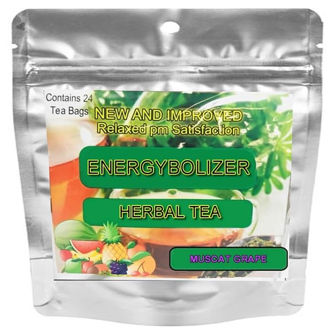 Energybolizer Perfect Weight Herbal Tea (24 Bags)| Natural Energy Booster for Women and Men | Increase Energy, Improve Digestion (Muscat Grape)