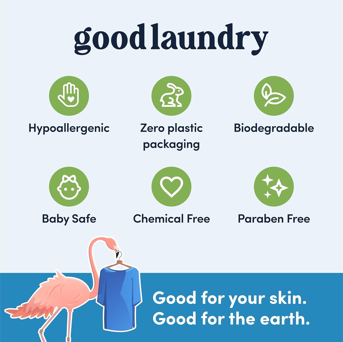 Good Laundry - Unscented Breeze Scented Organic Laundry Dryer Sheets - Natural Non toxic dryer sheets infused with Essential Oils - No Harsh Chemicals, Biodegradable, Hypoallergenic - USA Based