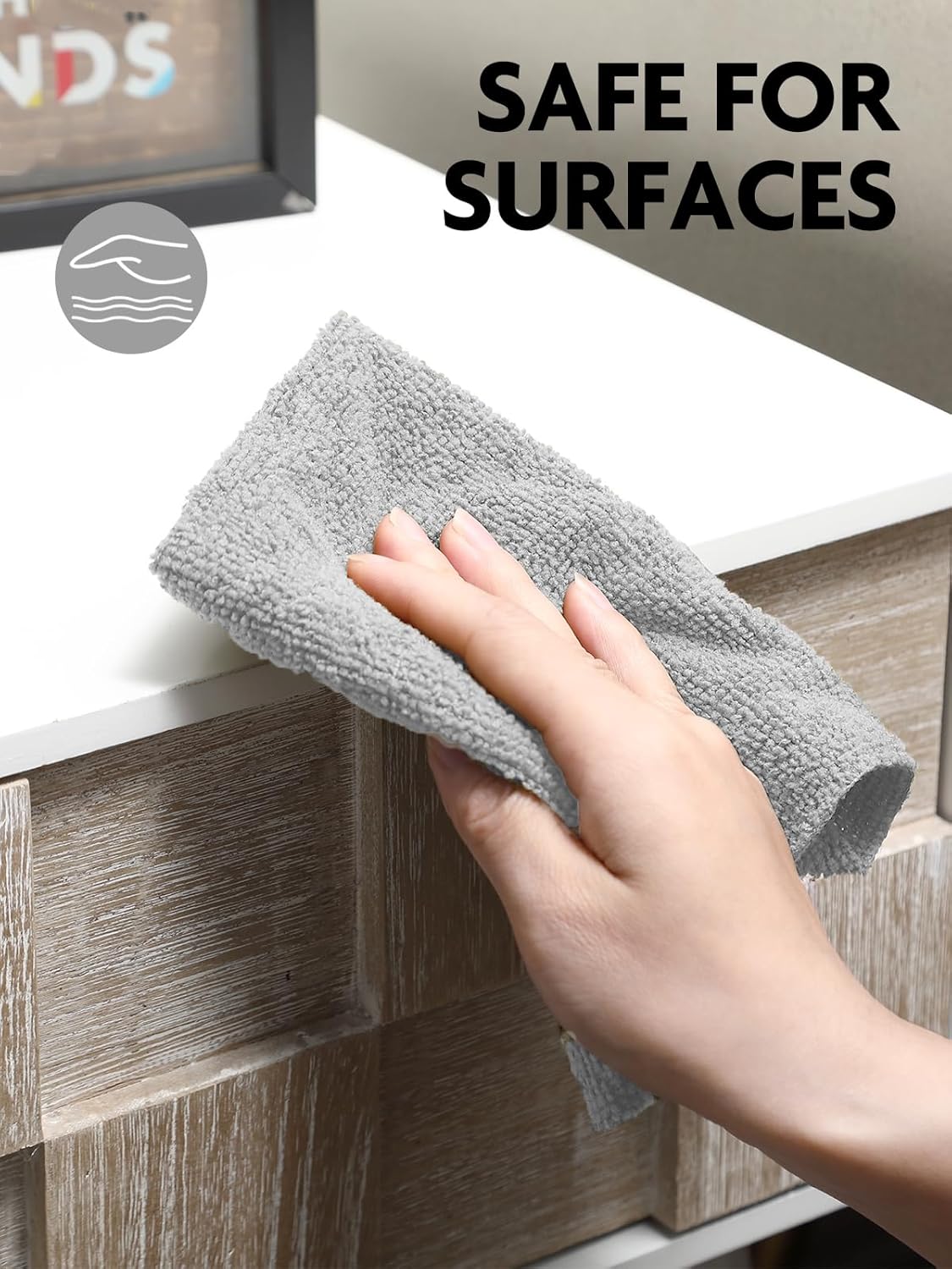 Fantasticlean Microfiber Cleaning Cloth Roll -90 Pack, Tear Away Microfiber Towels, 12" x 12", Reusable, Washable, Scratch Free, Ultra Absorbent Dishcloth for Car, Home Supplies, Pet, Kitchen (Grey)