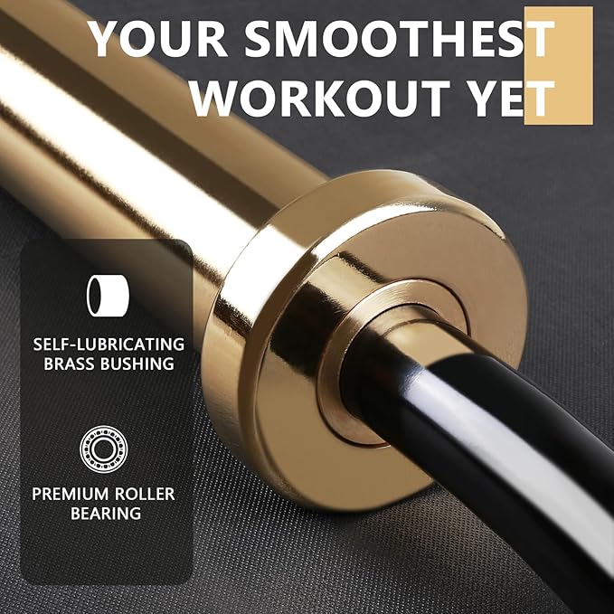 LIONSCOOL Premium 4ft/4.9ft/6ft Barbell for Strength Training and Olympic Weightlifting, 2 Inch Bar for Squats, Curls, Deadlifts, Presses, Hip Thrusts, 350lbs/500lbs/700lbs Weight Capacity