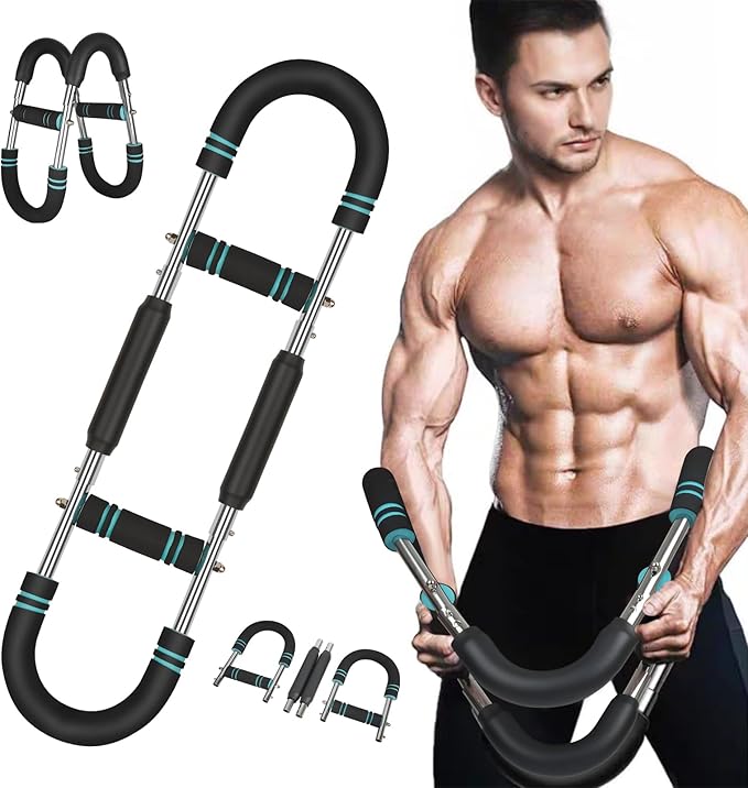 Twister Arm Trainer, 40-100lb Adjustable Chest Workout, Arm Trainer, Twister Arm Trainer, Portable Power Twister Bar, Detachable Design