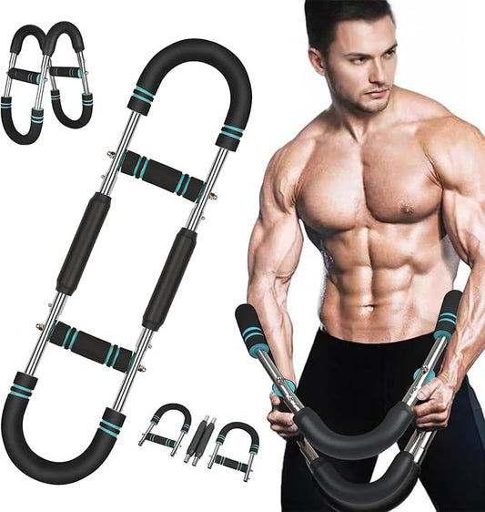 Twister Arm Trainer, 40-100lb Adjustable Chest Workout, Arm Trainer, Twister Arm Trainer, Portable Power Twister Bar, Detachable Design