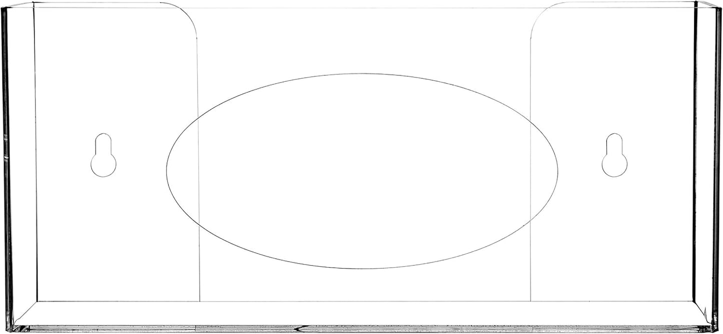 Cq acrylic Clear Wall Floating Glove Rack and Glove Box Dispenser Holder 10"x6.25"x4" Pack of 1