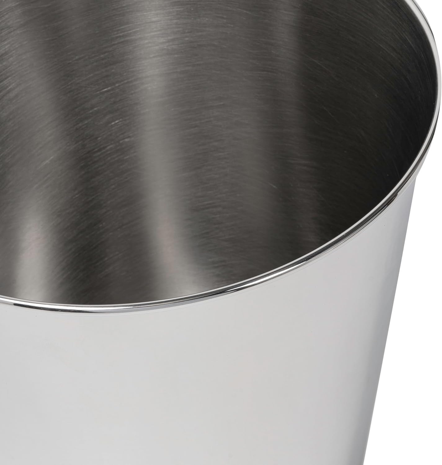 happimess HPM1113D Nolan Modern Classic Smooth Steel 2-Gallon Wastebasket for Home, Bathroom, Living Room, Office, Bedroom, Kitchen, Polished Steel