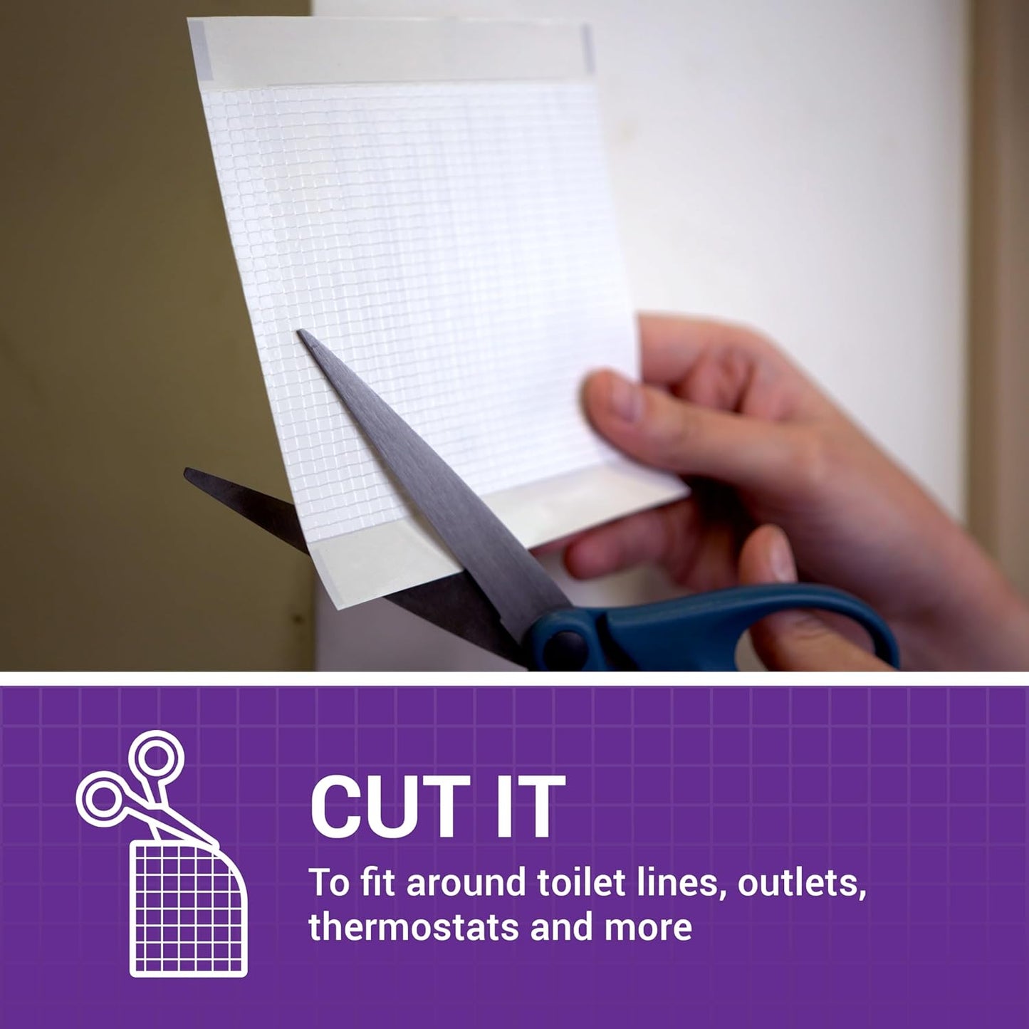 StrongPatch® 6 in. x 6 in. Flexible Self-Adhesive Wall Repair Patch (3-Pack) – Versatile, Cut-to-Fit, Easy Application for Holes, Cracks, and Corners