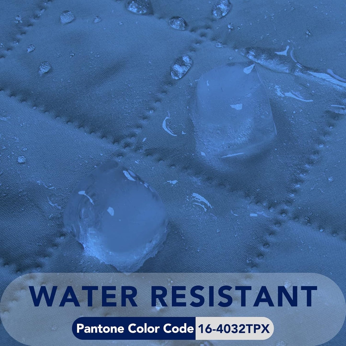 PureFit Reversible Quilted Sofa Cover, Water Resistant Slipcover Furniture Protector, Washable Couch Cover with Non Slip and Elastic Straps for Kids, Dogs, Pets (Chair, Blue/Ivory)