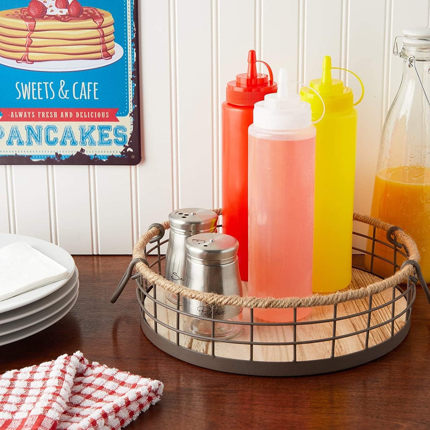 Stockroom Plus Condiment Squeeze Bottles - 24 oz, Clear, 6-Pack - Plastic Squeeze Bottle Set for Sauces & Condiments with Squirt Caps - Leak-Proof Reusable Sauce Containers