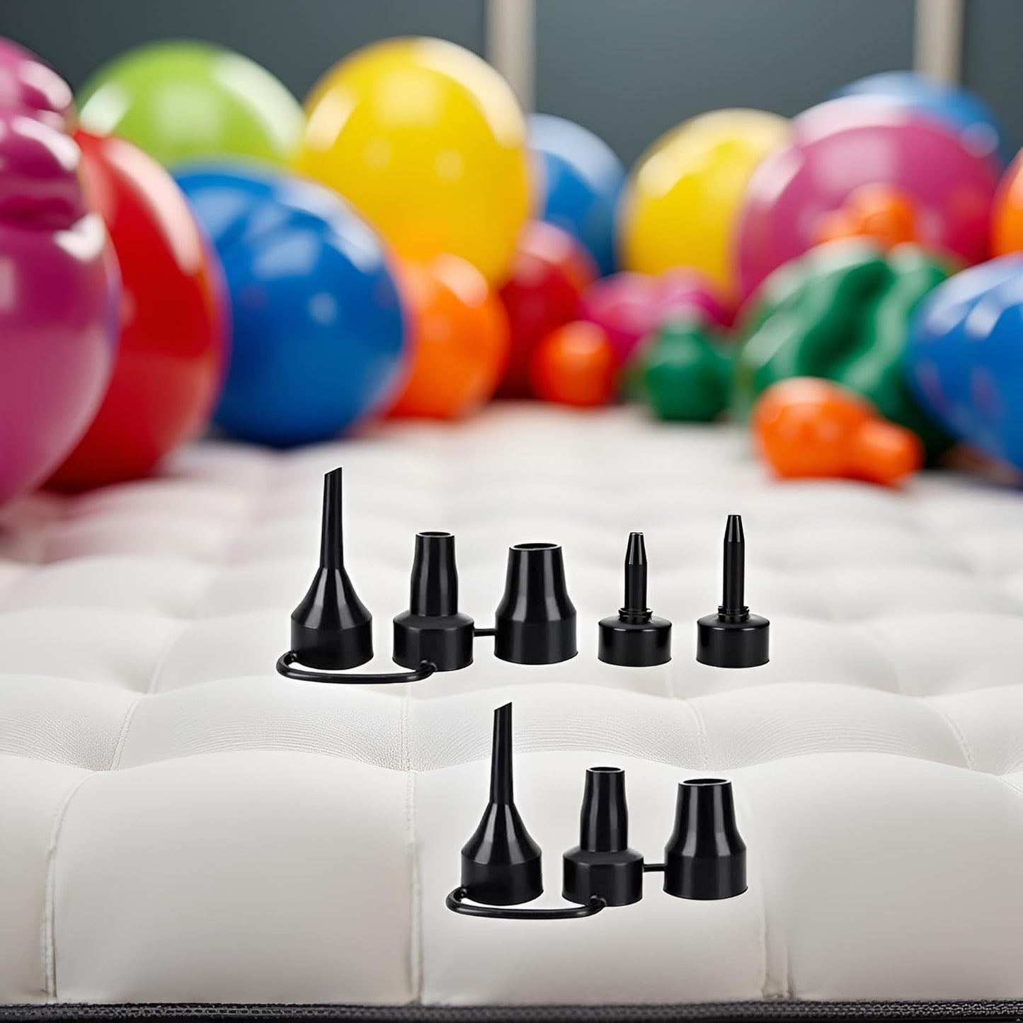 2pcs 3 Sizes Inflatable Pump Nozzles Head, Air Pump Replacement Nozzles, Plastic Pump Nozzles,Air Pump Inflator Adaptor Accessory for Partial Air Bed, Air Mattress Air Mattress Etc Durability